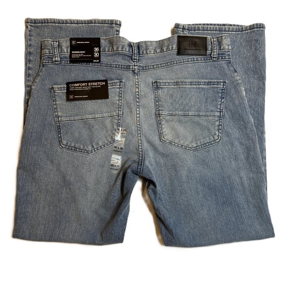 NWT Men's INC Jeans Modern Boot Comfort Stretch Size 36x30 Faded Streetwear - Picture 2 of 8